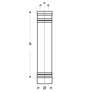 Труба для дымоходов однослойная AISI 444 0,8 мм