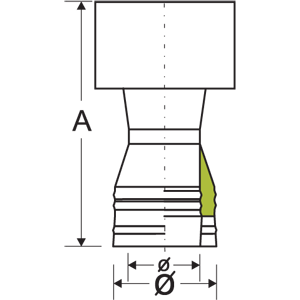 Дефлектор антиветровой сэндвич для вентиляции AISI 430 0,5 мм