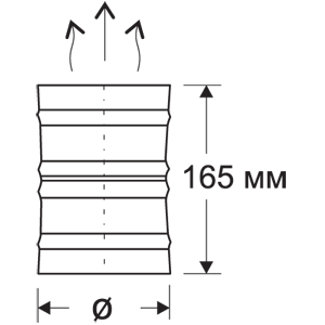 Гильза Мама-Мама одностенная для вентиляции AISI 430 0,5 мм